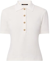 (Women) LOUIS VUITTON Monogram Solid Pullover Design Polo Shirt Women’s White 1AHUSJ (Women) LOUIS VUITTON Monogram Solid Pullover Design Polo Shirt Women’s White 1AHUSJ
