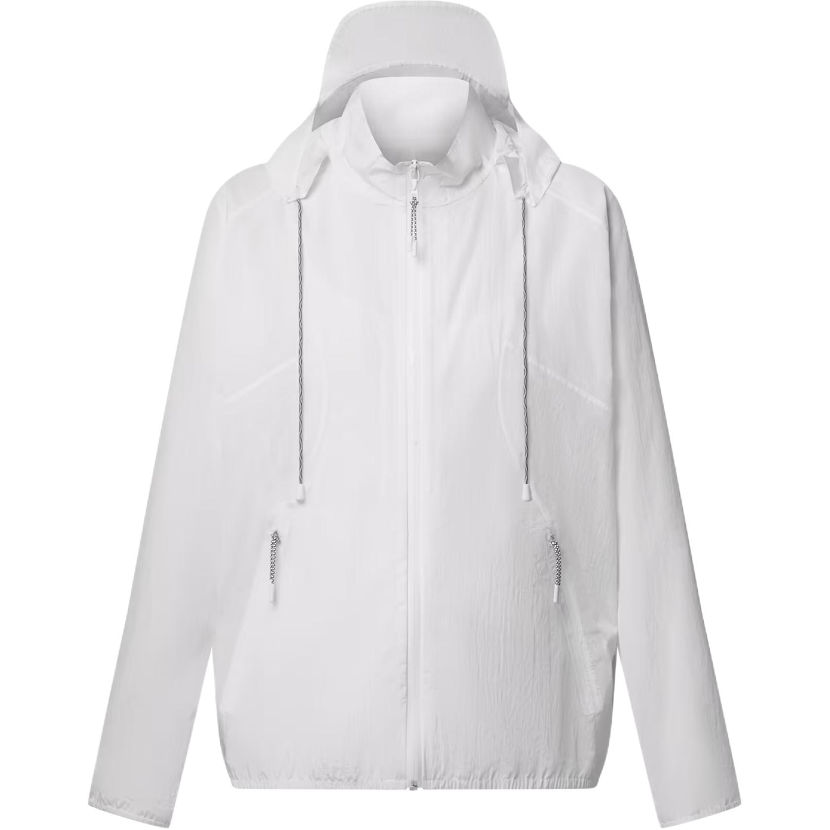 (Women) LOUIS VUITTON Monogram SS25 White  Zip Jacket with Front & Back Pockets 1AHGC2