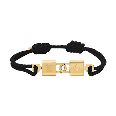 (Women) Louis Vuitton Monogram Textile Rope Bracelet Black Accessories M4283Z