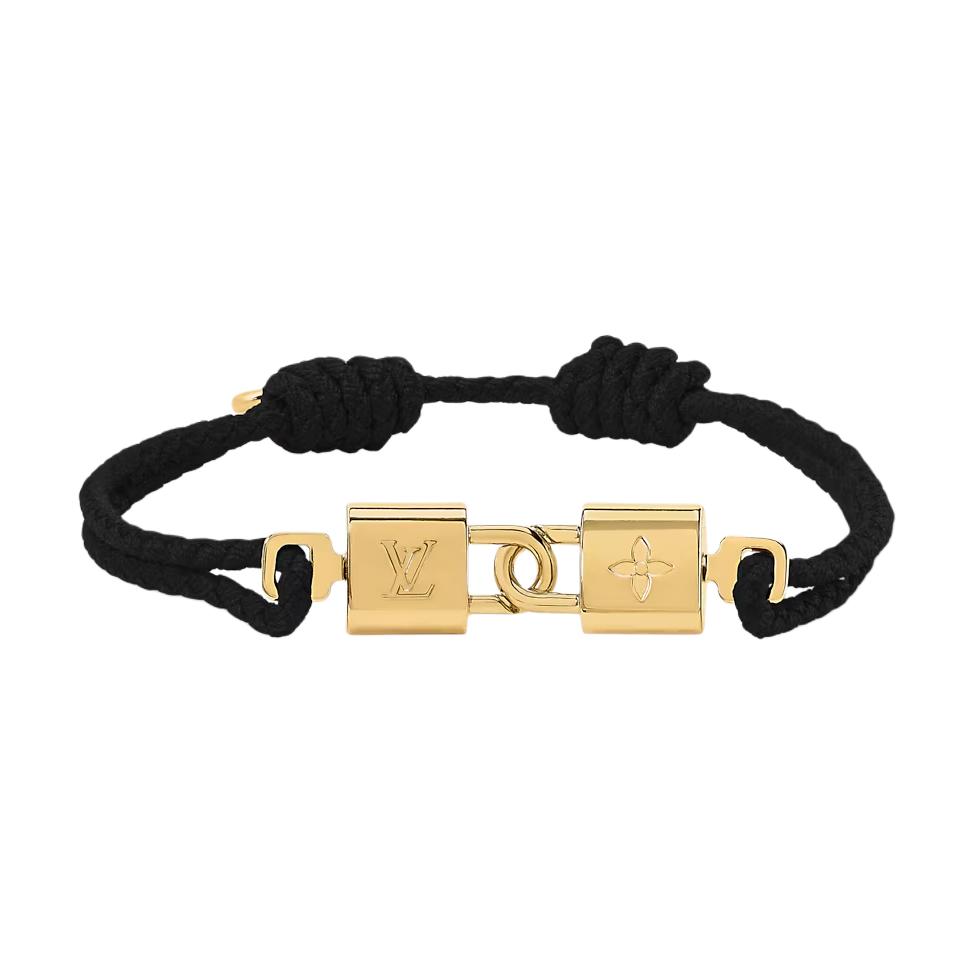 (Women) Louis Vuitton Monogram Textile Rope Bracelet Black  Accessories M4283Z 圖 2