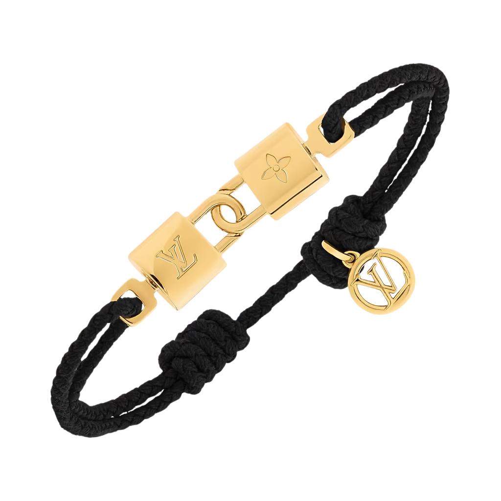 (Women) Louis Vuitton Monogram Textile Rope Bracelet Black  Accessories M4283Z 圖 3