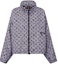 Buy (Women) LOUIS VUITTON Monogram Tweed Zip-Up Hoodie Jacket Grey 1A9T7Q