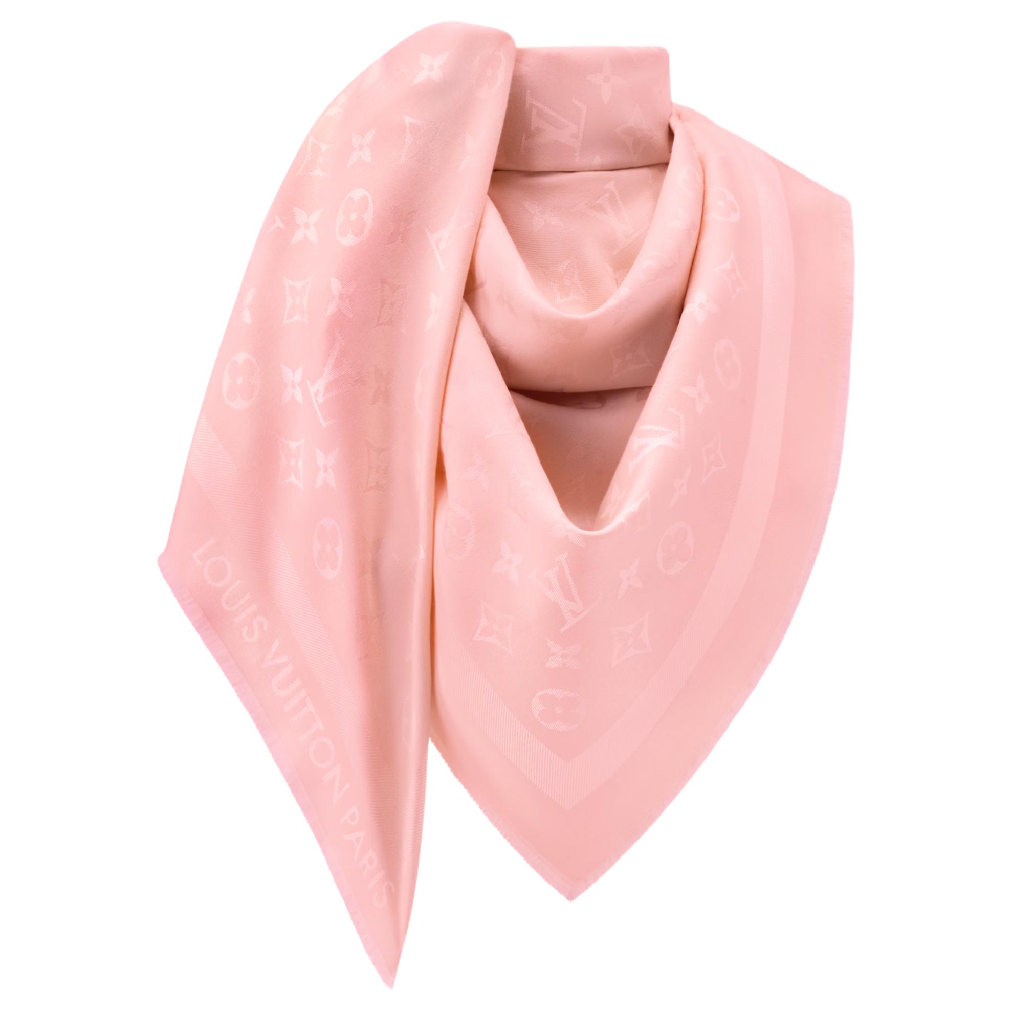 (Women) Louis Vuitton Monogram Wool Shawl Women’s Rose Pink M96988 圖 3