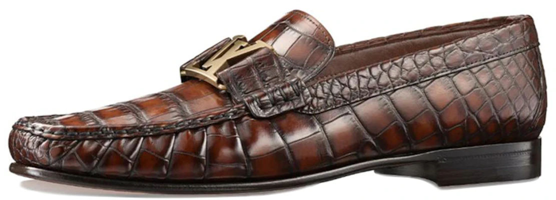 (W) Louis Vuitton Montaigne Loafer 'Coklat Buaya' 1A2GE0 Buy (W) Louis Vuitton Montaigne Loafer 'Coklat Buaya' 1A2GE0