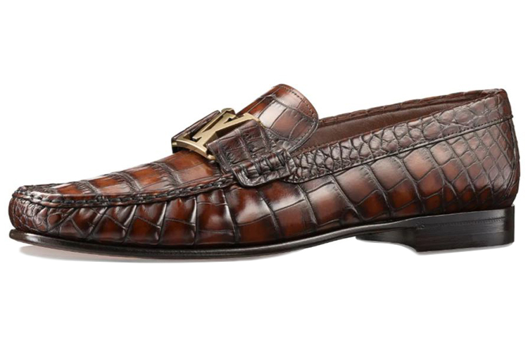 (Women) Louis Vuitton Montaigne Loafer 'Brown Crocodile' 1A2GE0