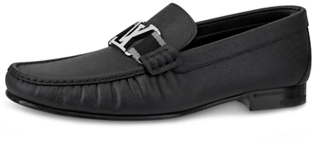 (Women) Louis Vuitton Montaigne Taïga Loafer 'Black Leather' 1A57WO (Women) Louis Vuitton Montaigne Taïga Loafer 'Black Leather' 1A57WO
