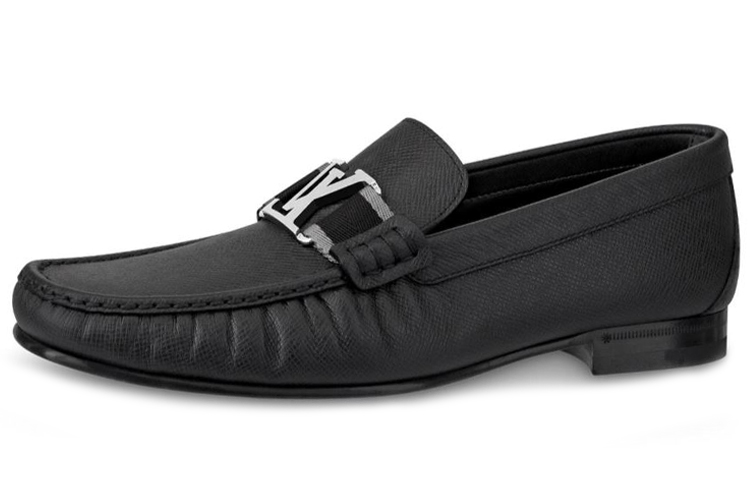(Women) Louis Vuitton Montaigne Taïga Loafer 'Black Leather' 1A57WO