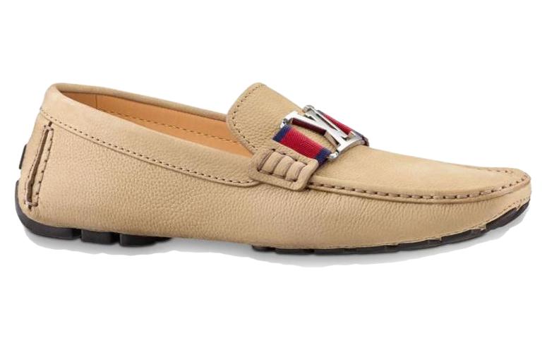 Order (W) Louis Vuitton Monte-Carlo ''Loafer Creme Geprägtes Leder'' 1A3Q2N