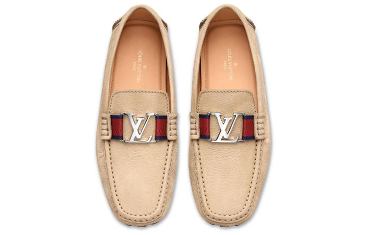 Lookbook (W) Louis Vuitton Monte-Carlo ''Loafer Creme Geprägtes Leder'' 1A3Q2N
