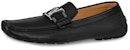 (W) Louis Vuitton Monte Carlo 'Kasut Loafers Kulit Anak Lembu Tekstur Hitam' 1A4P0X