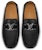 (W) Louis Vuitton Monte Carlo 'Kasut Loafers Kulit Anak Lembu Tekstur Hitam' 1A4P0X