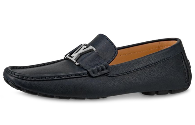 (Women) Louis Vuitton Monte Carlo 'Navy Textured Calf Leather Loafer' 1A5EDM