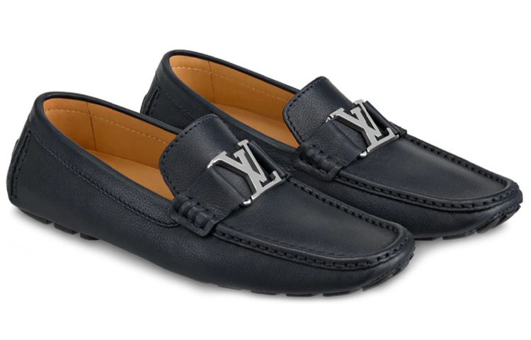 Lookbook (W) Loafer Kulit Anak Sapi Bertekstur Biru Tua Louis Vuitton Monte Carlo 1A5EDM
