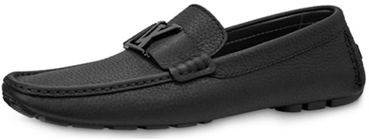 (Women) Louis Vuitton Monte Carlo Loafer 'Black Textured Leather' 1A5XZ9 (Women) Louis Vuitton Monte Carlo Loafer 'Black Textured Leather' 1A5XZ9