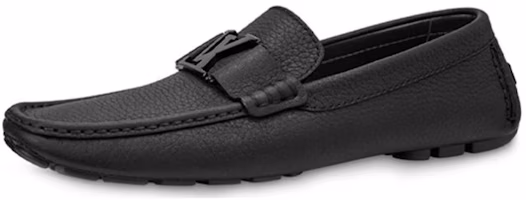 (Women) Louis Vuitton Monte Carlo Loafer 'Black Textured Leather' 1A5XZ9 (Women) Louis Vuitton Monte Carlo Loafer 'Black Textured Leather' 1A5XZ9