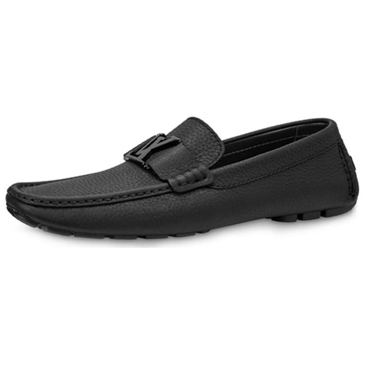 (Women) Louis Vuitton Monte Carlo Loafer 'Black Textured Leather' 1A5XZ9
