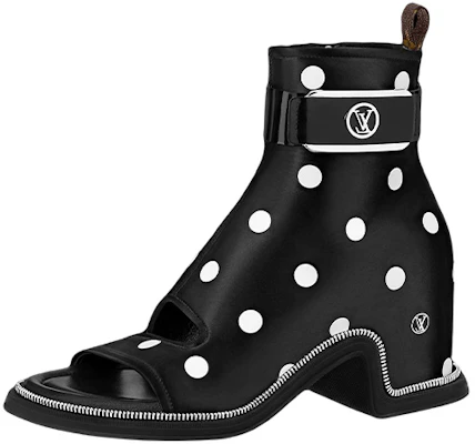 (W) Bottine Louis Vuitton Moonlight ''Satin à pois noirs et blancs'' 1AA0KF Buy (W) Bottine Louis Vuitton Moonlight ''Satin à pois noirs et blancs'' 1AA0KF