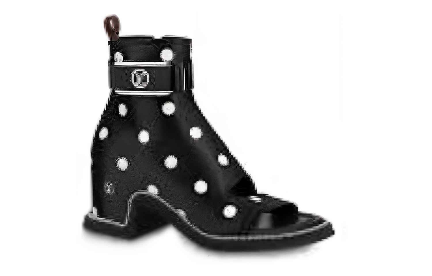 Order (W) Bottine Louis Vuitton Moonlight ''Satin à pois noirs et blancs'' 1AA0KF