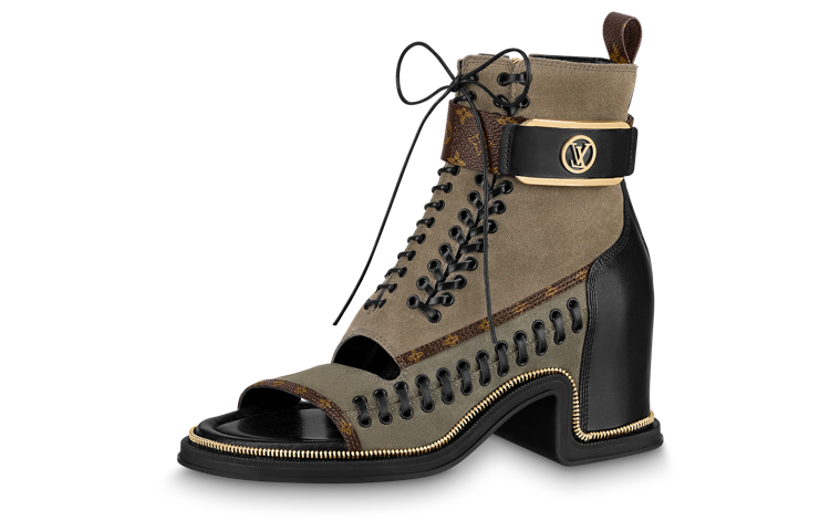 (Women) Louis Vuitton Moonlight 'Brown Peep Toe Bootie' 1AAE8S