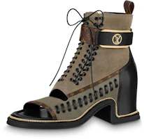 (Women) Louis Vuitton Moonlight 'Brown Peep Toe Bootie' 1AAE8S (Women) Louis Vuitton Moonlight 'Brown Peep Toe Bootie' 1AAE8S