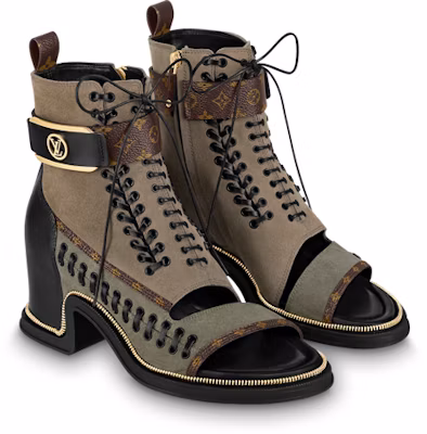 (W) Louis Vuitton Moonlight 'Bootie Peep Toe Coklat' 1AAE8S Lookbook (W) Louis Vuitton Moonlight 'Bootie Peep Toe Coklat' 1AAE8S