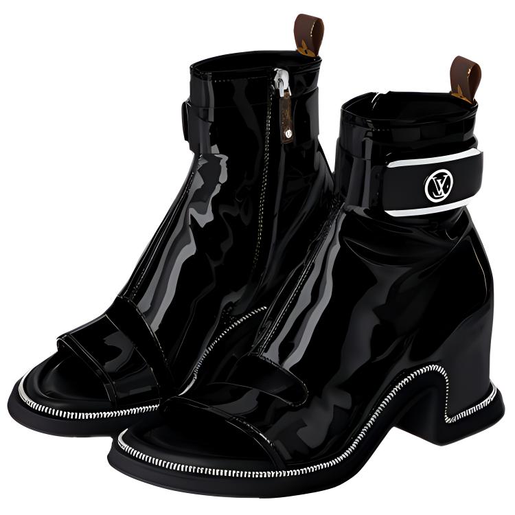 Lookbook (W) Louis Vuitton Moonlight Stiefelette ''Glänzend Schwarz'' 1AA1YG