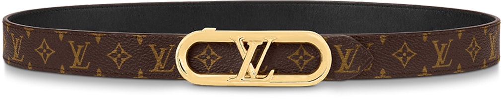 (Women) LOUIS VUITTON My LV Chain Reversible Oval Buckle Leather Belt Brown 2.5cm . M0690U (Women) LOUIS VUITTON My LV Chain Reversible Oval Buckle Leather Belt Brown 2.5cm . M0690U