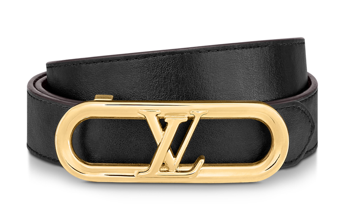Shop (Women) LOUIS VUITTON My LV Chain Reversible Oval Buckle Leather Belt Brown 2.5cm . M0690U
