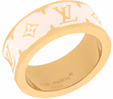 Order (W) LOUIS VUITTON Nanogram 標誌琺瑯戒指 白色 女款 M1565