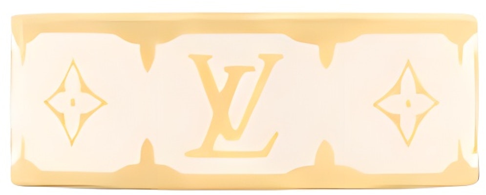 (W) Anillo Blanco para Mujer con Logo Nanogram Esmaltado LOUIS VUITTON. M1565 Lookbook (W) Anillo Blanco para Mujer con Logo Nanogram Esmaltado LOUIS VUITTON. M1565