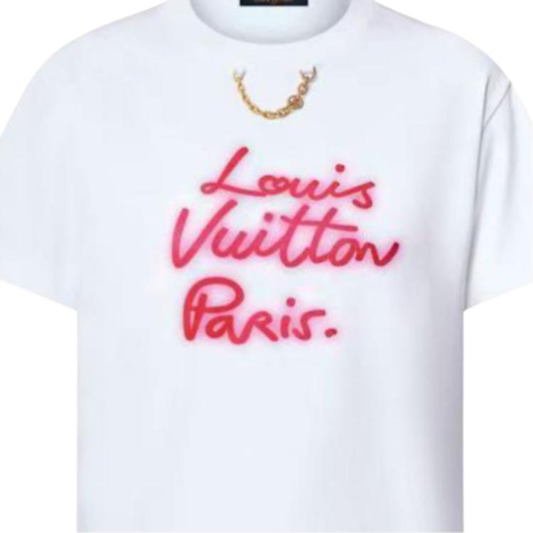 (Women) LOUIS VUITTON Neon Monogram Letter T-Shirt FW25 Regular Fit 1AIALX 圖 9