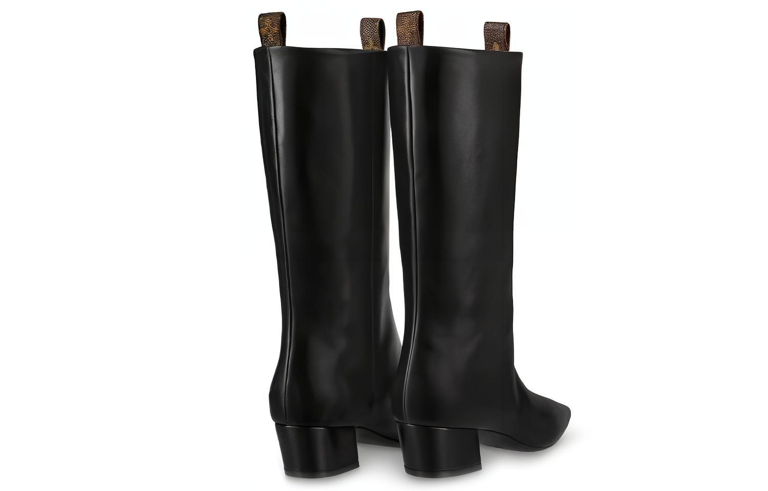 Shop (W) 루이비통 나이트폴 블랙 가죽 하이탑 부츠 (or) LV 나이트폴 블랙 하이탑 1A66JX