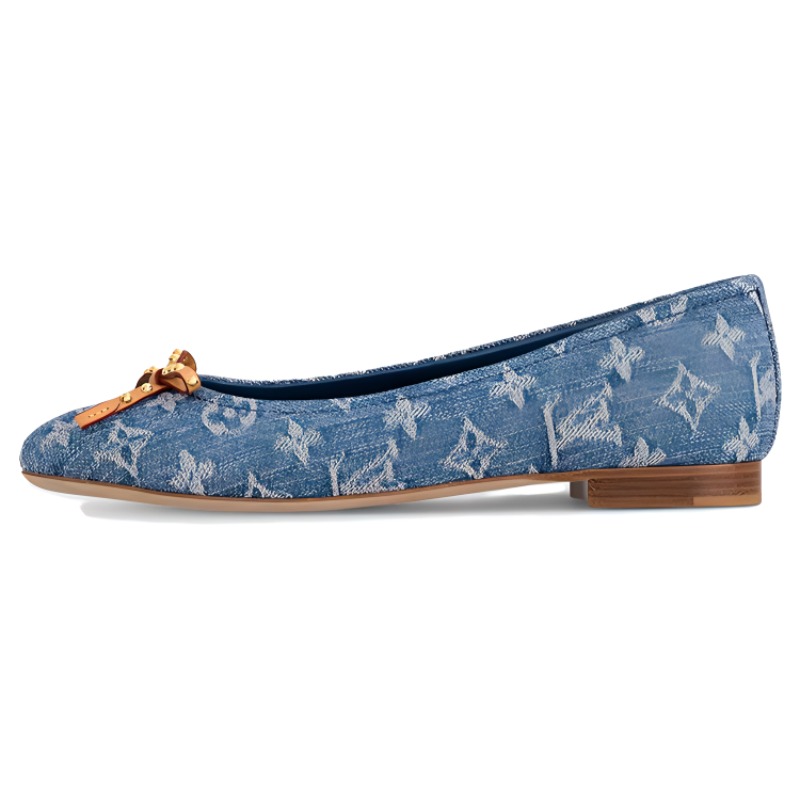 (Women) Louis Vuitton Nina 'Blue Fabric Round Toe' 1ACK97
