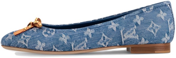 (Women) Louis Vuitton Nina 'Blue Fabric Round Toe' 1ACK97 (Women) Louis Vuitton Nina 'Blue Fabric Round Toe' 1ACK97