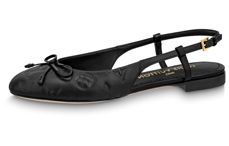 (Women) Louis Vuitton Nina Flat Buckle Slide 'Black Calfskin' 1ABW0E