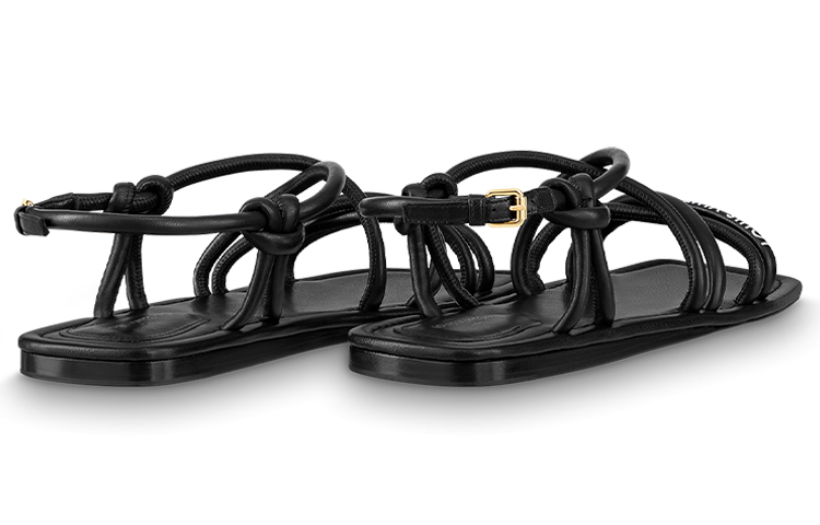 Shop (W) ルイ・ヴィトン ノヴァ フラットサンダル (黒ナパ) 1A9CZI