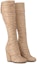 Lookbook (W) Louis Vuitton Olympia 'But Kasut Tumit Tinggi Kulit Beige Round-Toe' 1AC8Z1
