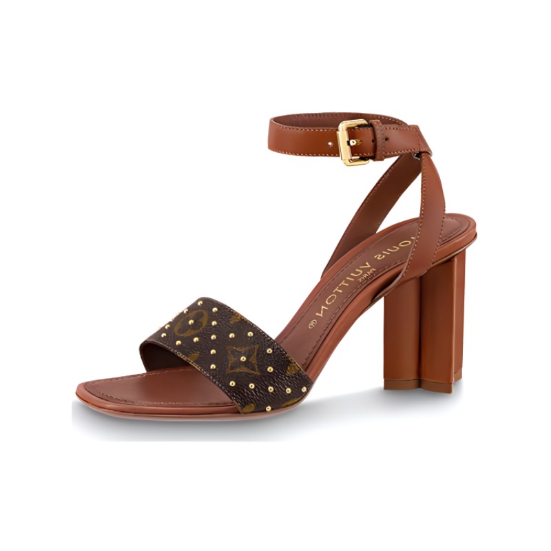 Buy LOUIS VUITTON 時尚露趾 一字帶涼鞋 女款 棕色