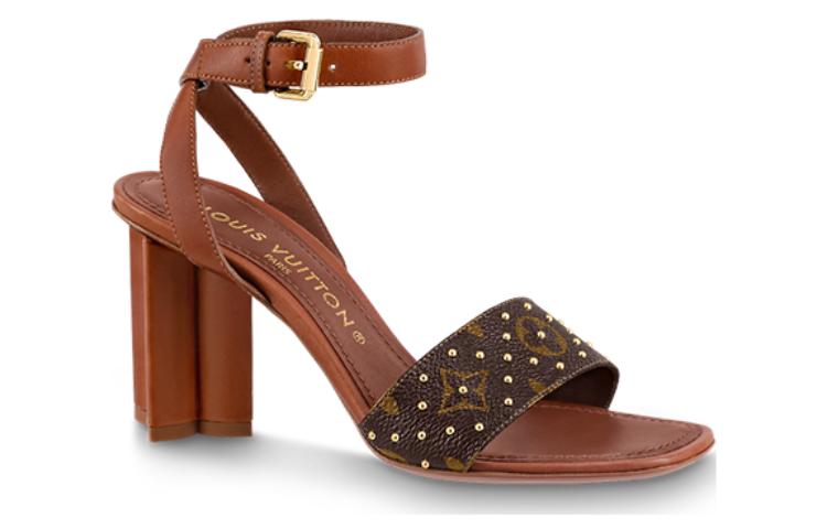 Order LOUIS VUITTON 時尚露趾 一字帶涼鞋 女款 棕色