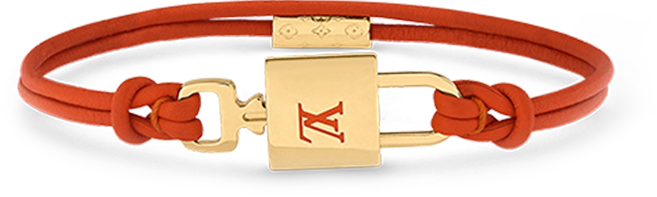 (W) LOUIS VUITTON Gelang Kulit Oren Wanita dengan Logo Logam dan Kunci Pad. M8522F Order (W) LOUIS VUITTON Gelang Kulit Oren Wanita dengan Logo Logam dan Kunci Pad. M8522F