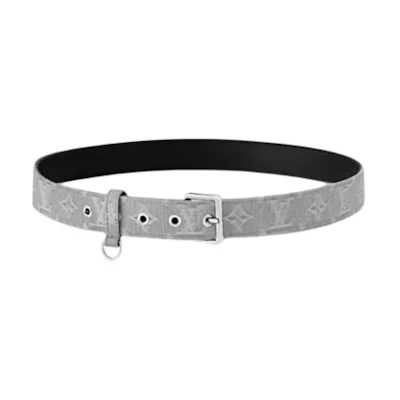 (Women) LOUIS VUITTON Original Design Denim Buckle Belt for Women Grey 3CM Wide M4012V