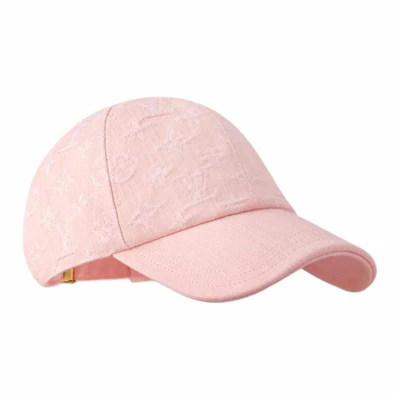 (Women) Louis Vuitton Original Design Pink Cotton Baseball Cap for Women M7944M Lookbook (Women) Louis Vuitton Original Design Pink Cotton Baseball Cap for Women M7944M