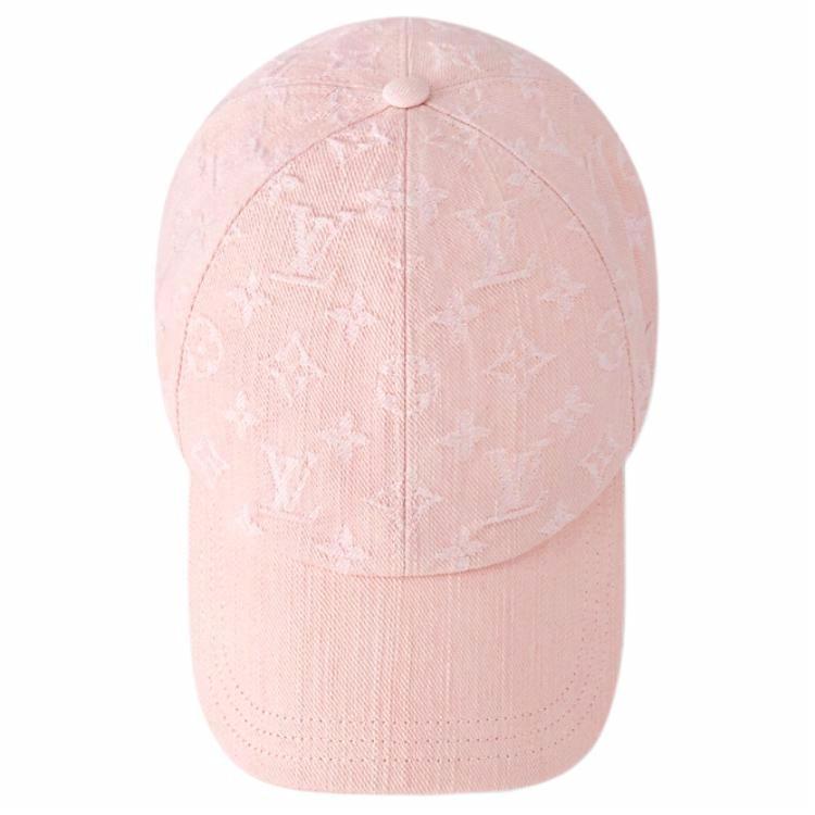 Shop (Women) Louis Vuitton Original Design Pink Cotton Baseball Cap for Women M7944M