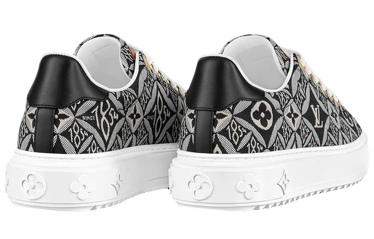 (W) LV Out Sneakers 'Black White Monogram with Brown' 圖 3