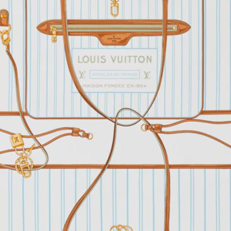 (Women) Louis Vuitton Padlock Design Silk Scarf Beige for Women. M96535 圖 4