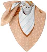(Women) LOUIS VUITTON Padlock Logo Design Silk Scarf Beige Accessory M96452 (Women) LOUIS VUITTON Padlock Logo Design Silk Scarf Beige Accessory M96452