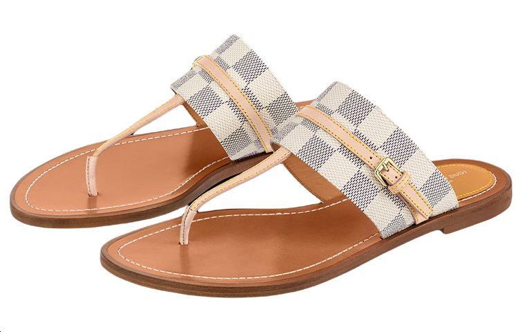 Lookbook (W) Louis Vuitton Palma Sandal ''Bruin Canvas en Leer'' 1A9R64