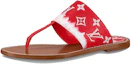 Buy LOUIS VUITTON Palma 平底套趾 時尚涼拖 女款 紅色