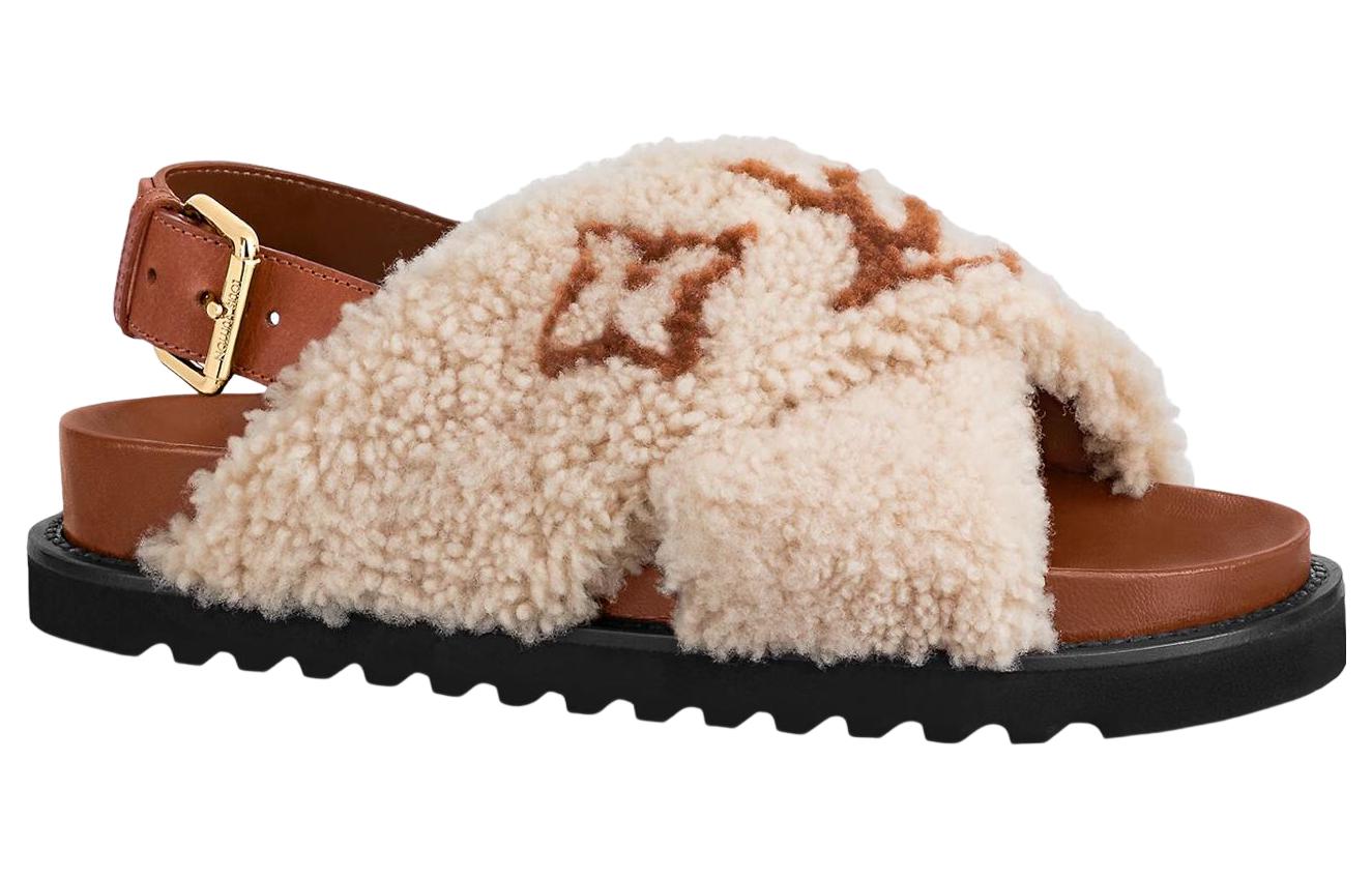 Order (W) Louis Vuitton Paseo Comfort 'Sandalia Shearling Beige' 1A9D58