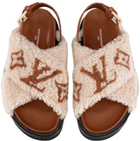 (W) Louis Vuitton Paseo Comfort 'Sandalia Shearling Beige' 1A9D58 Shop (W) Louis Vuitton Paseo Comfort 'Sandalia Shearling Beige' 1A9D58